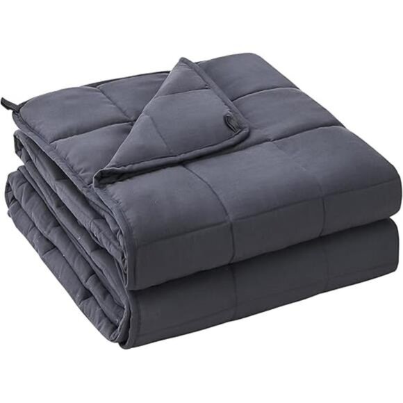 Weighted Blanket for Adults (20 lbs, 60” x 80”, Grey) Cooling Heavy - Picture 7 of 7